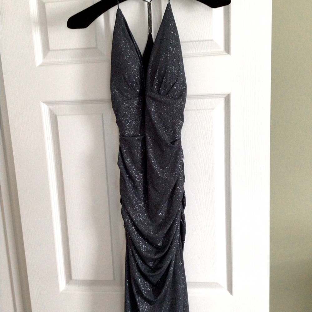 Elegant gray/blue glittery dress